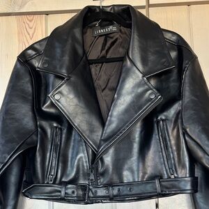 LIONESS faux crop jacket